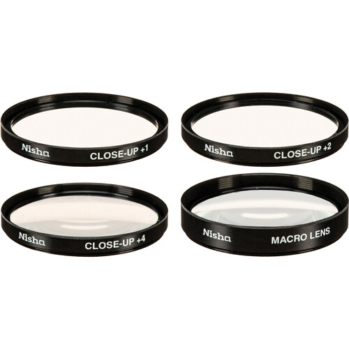 Nisha 62mm Close-Up Lens Set (+1, +2, +4, Macro)