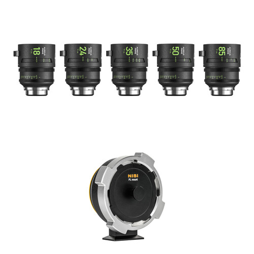 NiSi AUREUS PRIME T1.4 Cinema 5-Lens Kit (ARRI PL, Canon RF)