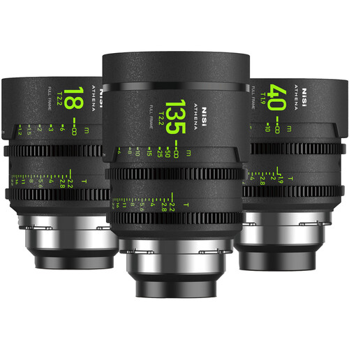 NiSi ATHENA PRIME T2.2/1.9 Full-Frame 3-Lens Add-On Kit (ARRI PL)