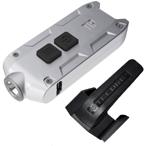 Nitecore TIP 2017 Rechargeable Metal Keyring Flashlight (Silver)