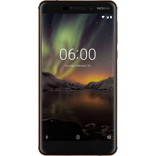 Nokia 6.1 (2018) 32GB Smartphone (Unlocked, Black/Copper)