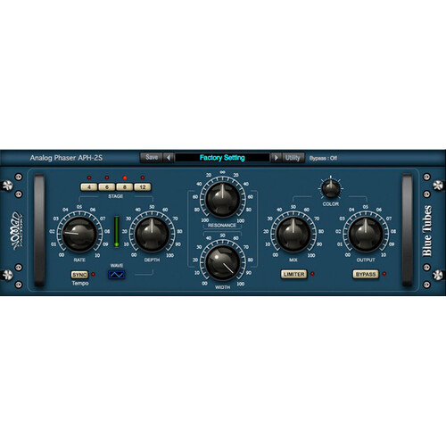 Nomad Blue Tubes Analog Phaser APH2S Vintage-Style Phaser Plug-In (Download)