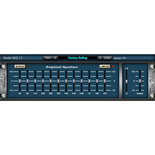 Nomad Blue Tubes Equalizer GEQ12 Graphic EQ Plug-In (Download)