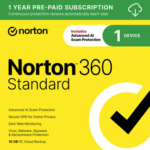 Norton 360 Standard (1 Device, 1-Year Subscription)