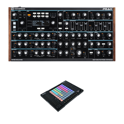 Novation Peak 8-Voice Polyphonic Synthesizer with Akai APC64 Ableton Live Controller Kit