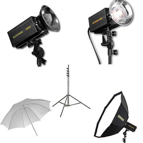 Novatron M300 / M500 2-Monolight Kit with Umbrella and Softbox