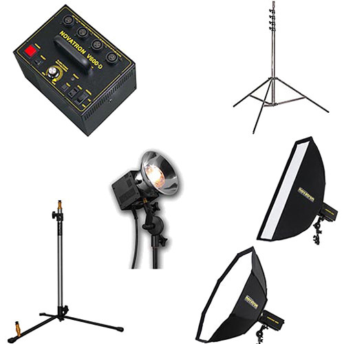 Novatron N2657KIT Head Complete Kit with V600-D Power Pack and 2 Soft Boxes