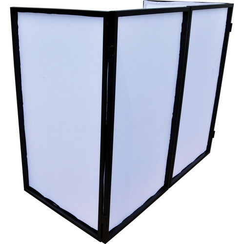 Novopro Foldable DJ Screen with Zipped Carry Bag (Black Frame / White Panels)