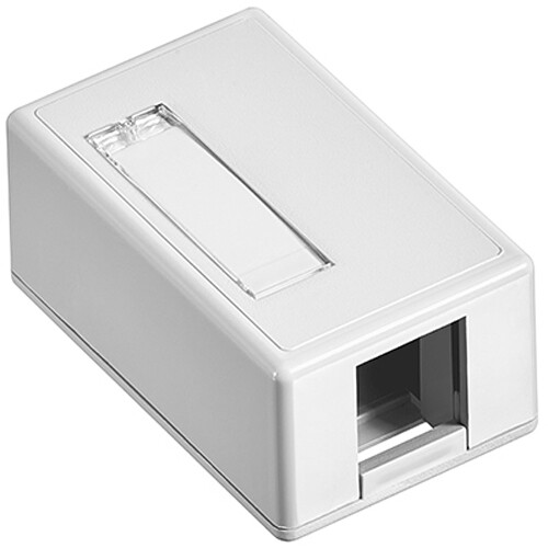 NSI / Leviton Surface Mount QuickPort Box (Single Port, White)