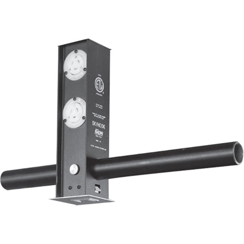 NSI / Leviton Skyhook Retractable Lighting Support with 3 Blank and a DMX 5-Pin Input and Output