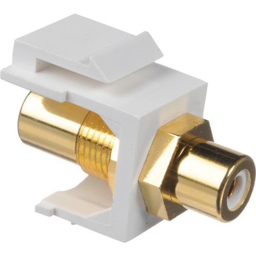 NTW 3KY-FF/RCAX-WHT RCA Audio Keystone Coupler (White)