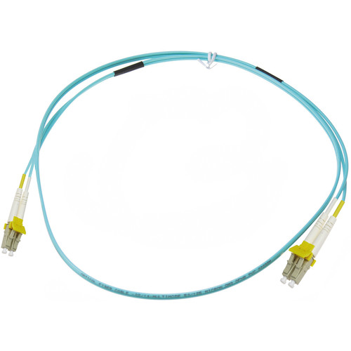 NTW net-Lock LC/LC Fiber Patch Cable OM3 Multimode 50/125 (3.3', Aqua)