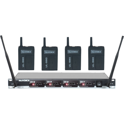 NuVoice UH-580 UHF Wireless Headset System (Frequency Set 4)