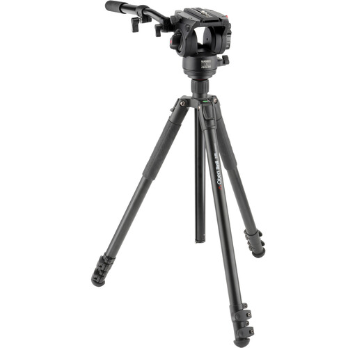 Oben 3-Section Aluminum Tripod with FBVH-500 Video Head Kit