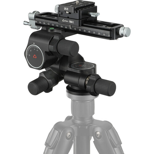 Oben GH3W-15 3-Way Geared Head with 7" Macro-Focusing-Rail Kit
