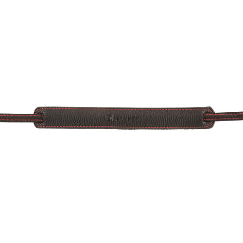 Oberwerth Mosel Casual Camera Strap (Black Leather/Red Stitching, 49.2")