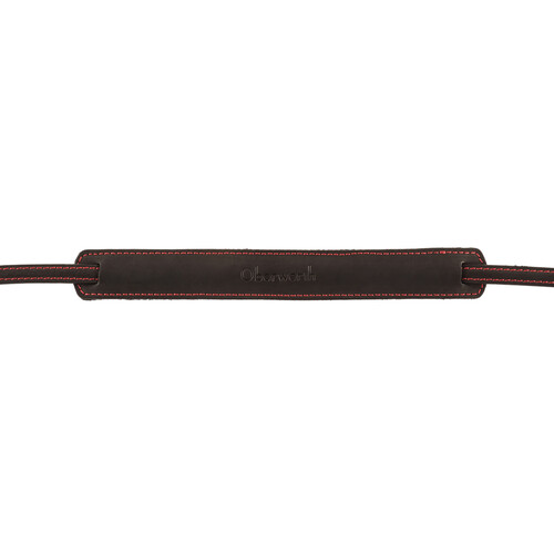 Oberwerth Mosel Hydro Camera Strap (Black Leather/Red Stitching, 49.2")