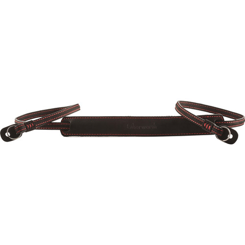 Oberwerth Mosel Hydro Camera Strap (Black Leather/Red Stitching, 61")