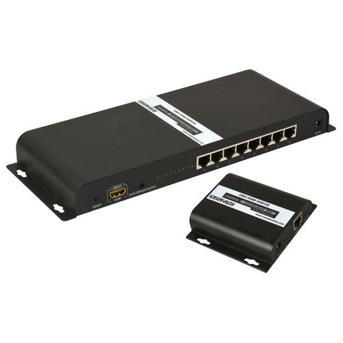 Ocean Matrix 1x8 HDbitT HDMI Splitter/Extender Kit with 8 Receivers