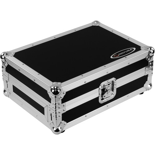 Odyssey FZ13MIXXD Universal 13" Format DJ Mixer Flight Case with Extra Deep Rear Cable Compartment (Silver Hardware)