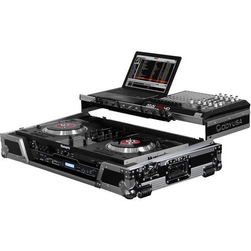 Odyssey Flight Zone Glide-Style Case with Lower 19" 1 RU for Numark NS7/NSFX Controller