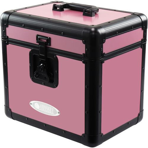Odyssey Vintage Series Case for 12" Vinyl Records or LPs (Black/Pink)
