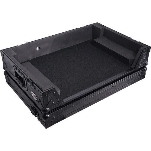 ProX Flight Case with Wheels for Rane SYSTEM ONE with 1 RU Rack Space (Black on Black)