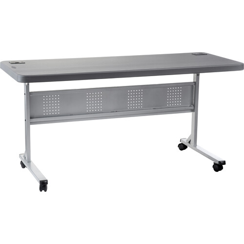 Oklahoma Sound Plastic Flip-N-Store Training Table (24 x 60", Charcoal Slate)