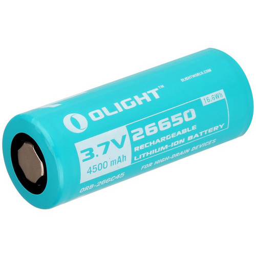 Olight 26650 Li-Ion Rechargeable Battery (3.7V, 4500mAh, 16.6Wh)
