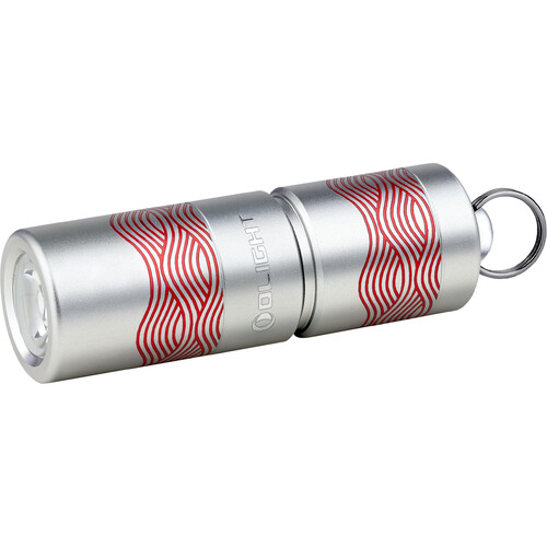 Olight i1R 2 PRO Rechargeable LED Key Chain Light (Flow Silver/Red)