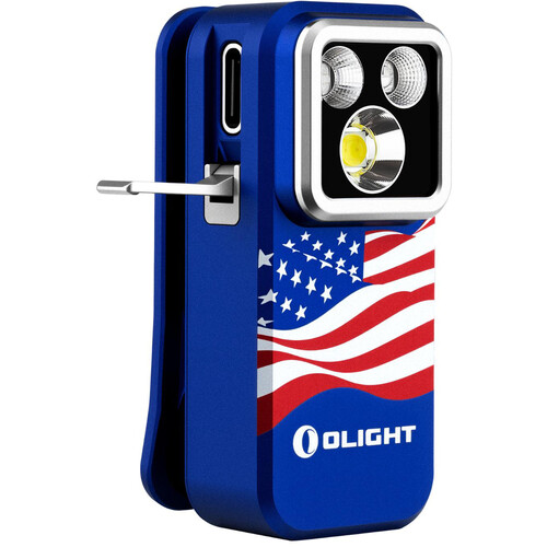 Olight Oclip Pro S Rechargeable Clip-On Light (Stars & Stripes)