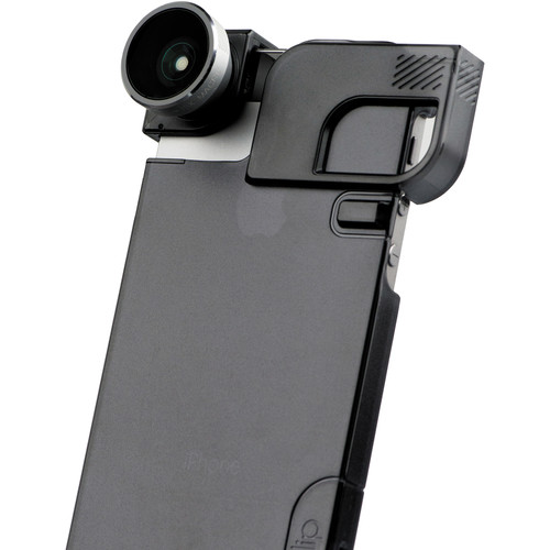 olloclip 4-in-1 Photo Lens for iPhone 5/5s + Quick-Flip Case (Black Case / Silver Lens)