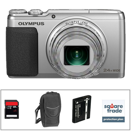 Olympus SH-50 iHS Digital Camera Kit with Deluxe Accessories (Silver)
