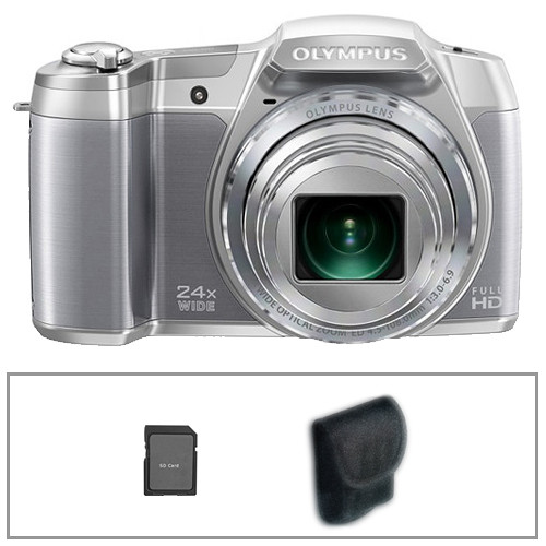 Olympus SZ-16 iHS Digital Camera Basic Accessory Kit (Silver)