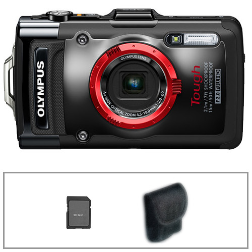 Olympus Tough TG-2 iHS Digital Camera Basic Kit (Black)