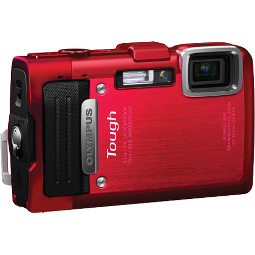 Olympus TG-830 iHS Digital Camera (Red)