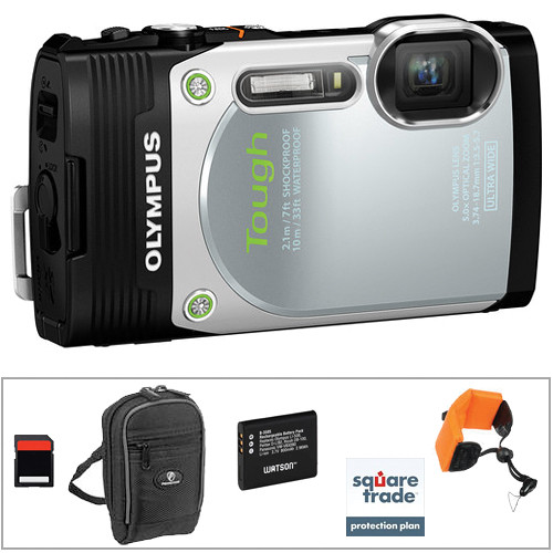 Olympus Stylus Tough TG-850 Digital Camera Deluxe Kit (Silver)