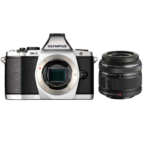 Olympus OM-D E-M5 Mirrorless Micro Four Thirds Digital Camera with 14-42mm Lens (Silver)