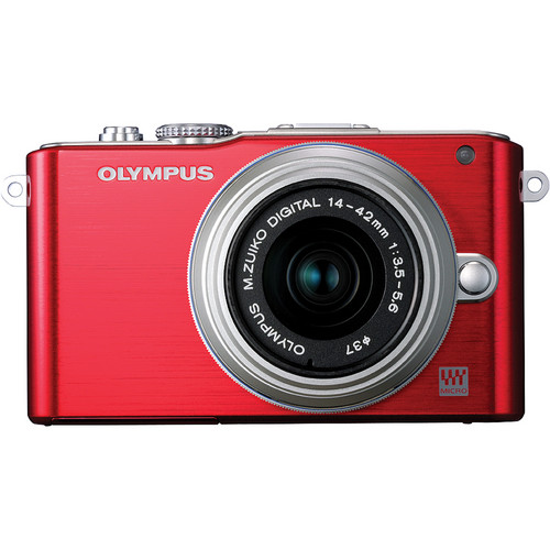 Olympus E-PL3 Mirrorless Micro Four Thirds Digital Camera with 14-42mm II f/3.5-5.6 Lens (Red)