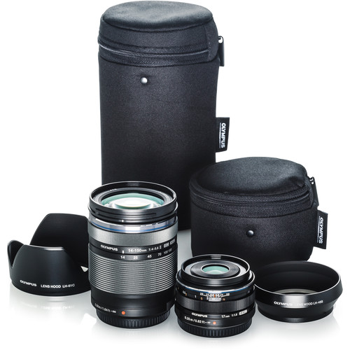 Olympus Travel Lens Kit with 14-150mm f/4-5.6 and 17mm f/1.8 Lenses