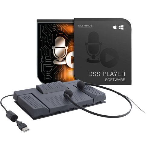 Olympus AS-2700 Transcription Kit with ODMS R8 TM Standalone On Premise Software