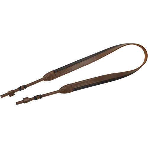 Olympus CSS-S120L PR Premium Leather Shoulder Strap for PEN-F (Brown/Black)