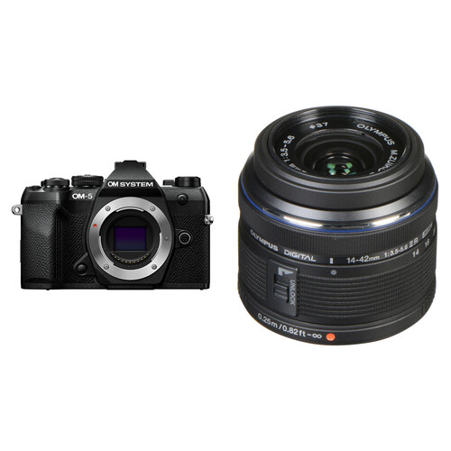 OM SYSTEM OM-5 Mark II Mirrorless Camera with 14-42mm f/3.5-5.6 Lens Kit (Black)