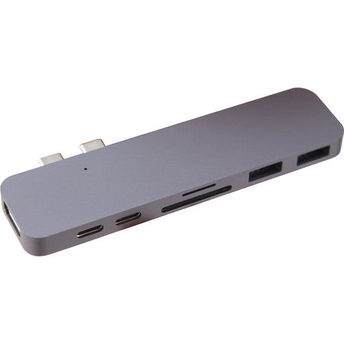 HYPER HyperDrive DUO 7-in-2 USB Type-C Hub for MacBook Pro and MacBook Air (Space Gray)