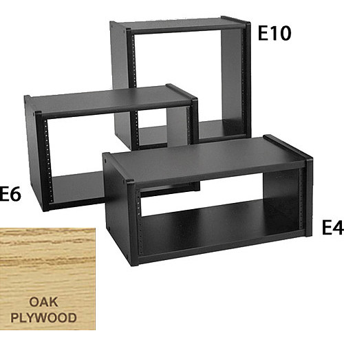 Omnirax 6 Space Vertical Rack - 12" Deep (Oak Plywood)
