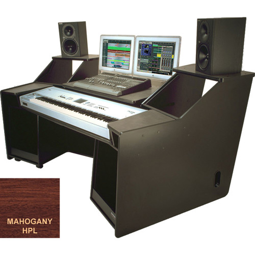 Omnirax FORTE Keyboard Composing / Mixing Workstation (Mahogany Formica)