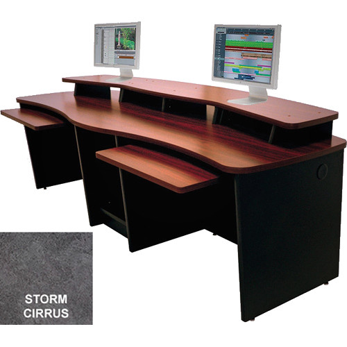 Omnirax GEMINI Dual Position Multi-Purpose Digital Editing / Audio / Video Workstation (Storm Cirrus Formica)