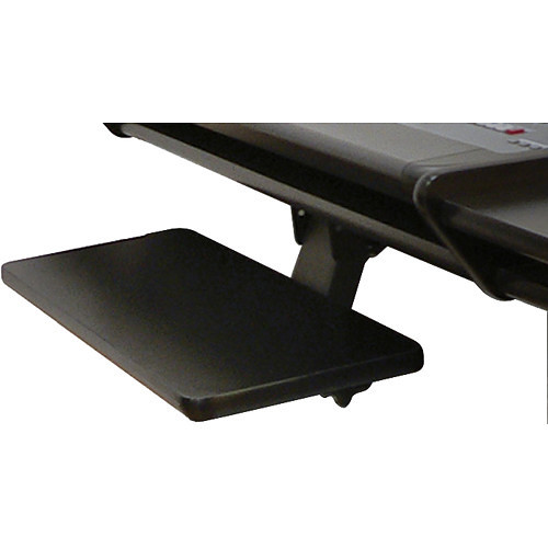 Omnirax Adjustable Computer Keyboard / Mouse Shelf To Add To Commander (Black Melamine)