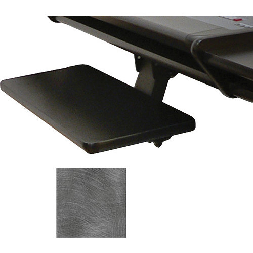 Omnirax Adjustable Computer Keyboard / Mouse Shelf for Mixstation O2R/O2R96 (Pewter Brush)