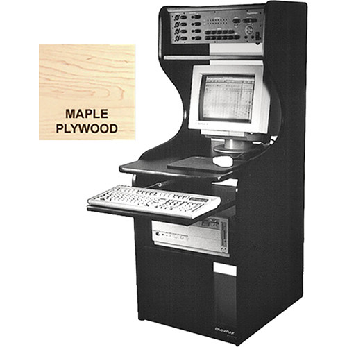 Omnirax Mobile Computer Workstation With 10 Rack Spaces (Maple Plywood)